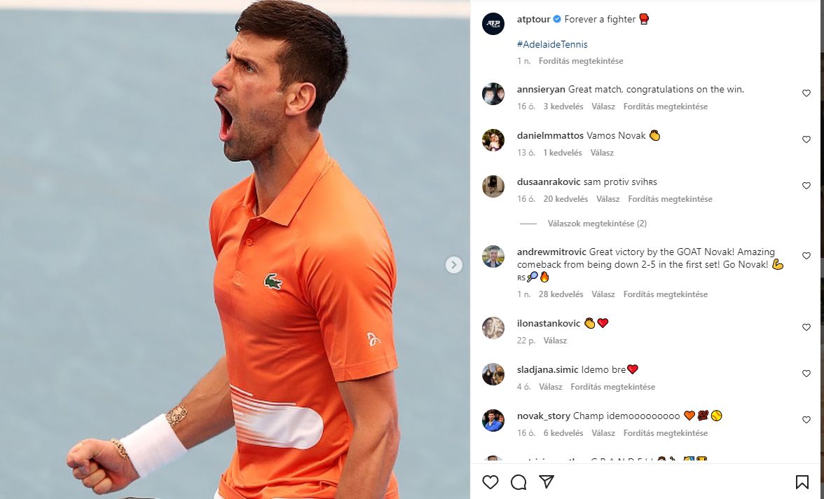 Adelaide International: N. Djokovic – D. Medvedev (7-én délelőtt 11-kor)